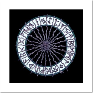 Elder Futhark Rune Wheel Posters and Art